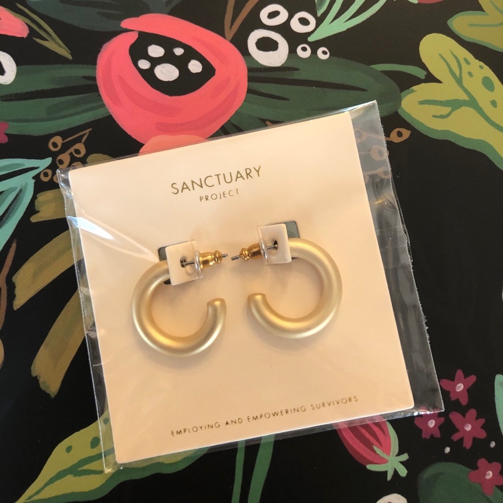 Sanctuary Project Gold Hoop Earrings